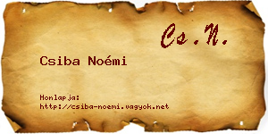 Csiba Noémi névjegykártya